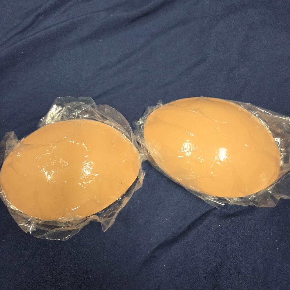 Stick-On Silicone Bra Cups in Beige - Invisible Adhesive Support